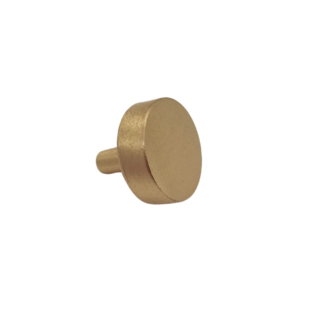 Paris Flat Top Knob - Satin Brass