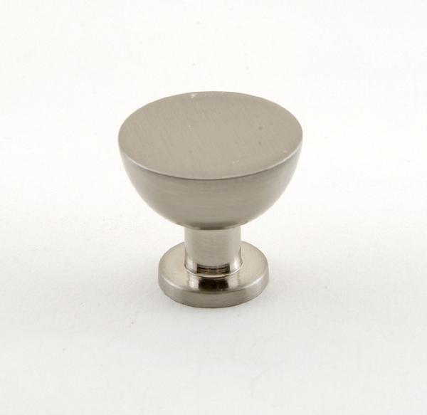 New York Flat Top Knob - Brushed/Satin Nickel